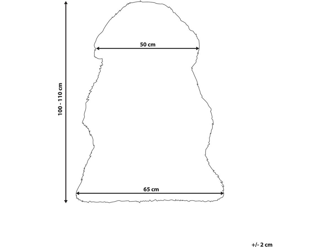 Tapete Uluru (Roxo - Pele Genuína - 100-110x65x8 cm)