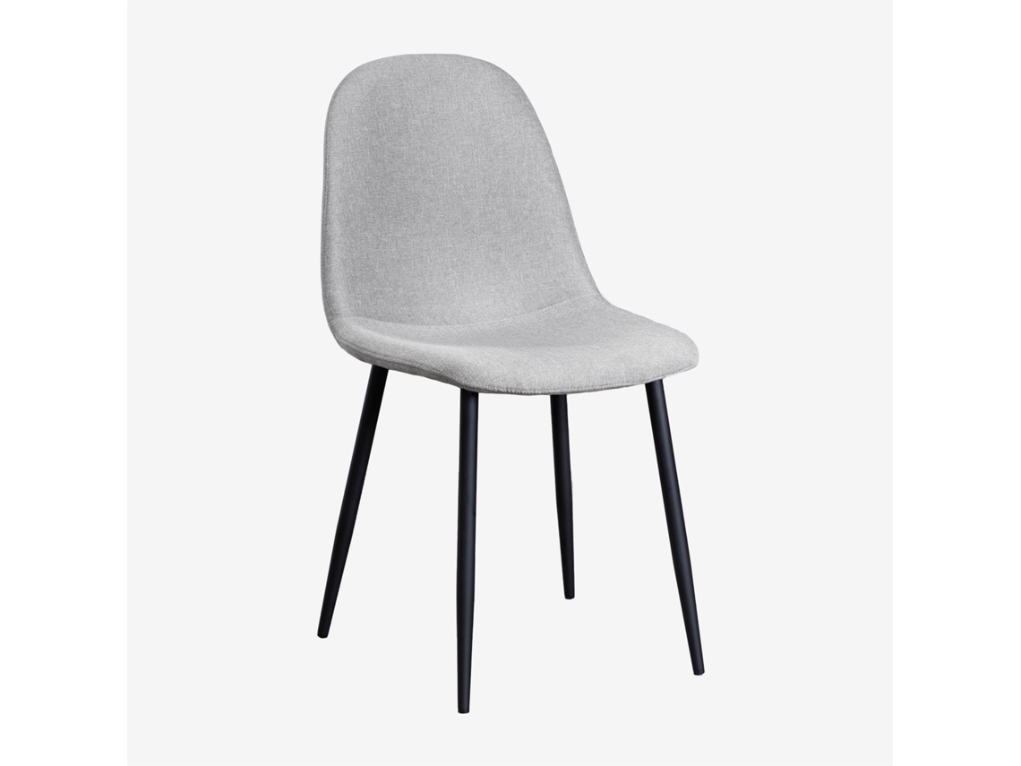 Sklum Pack De 2 Cadeiras De Jantar Glamm Poliéster  Pretolinho Cinza Concretolinho
