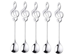 Conjunto de 4 Colheres Decorativas em Forma de Nota Musical NEVEANCE