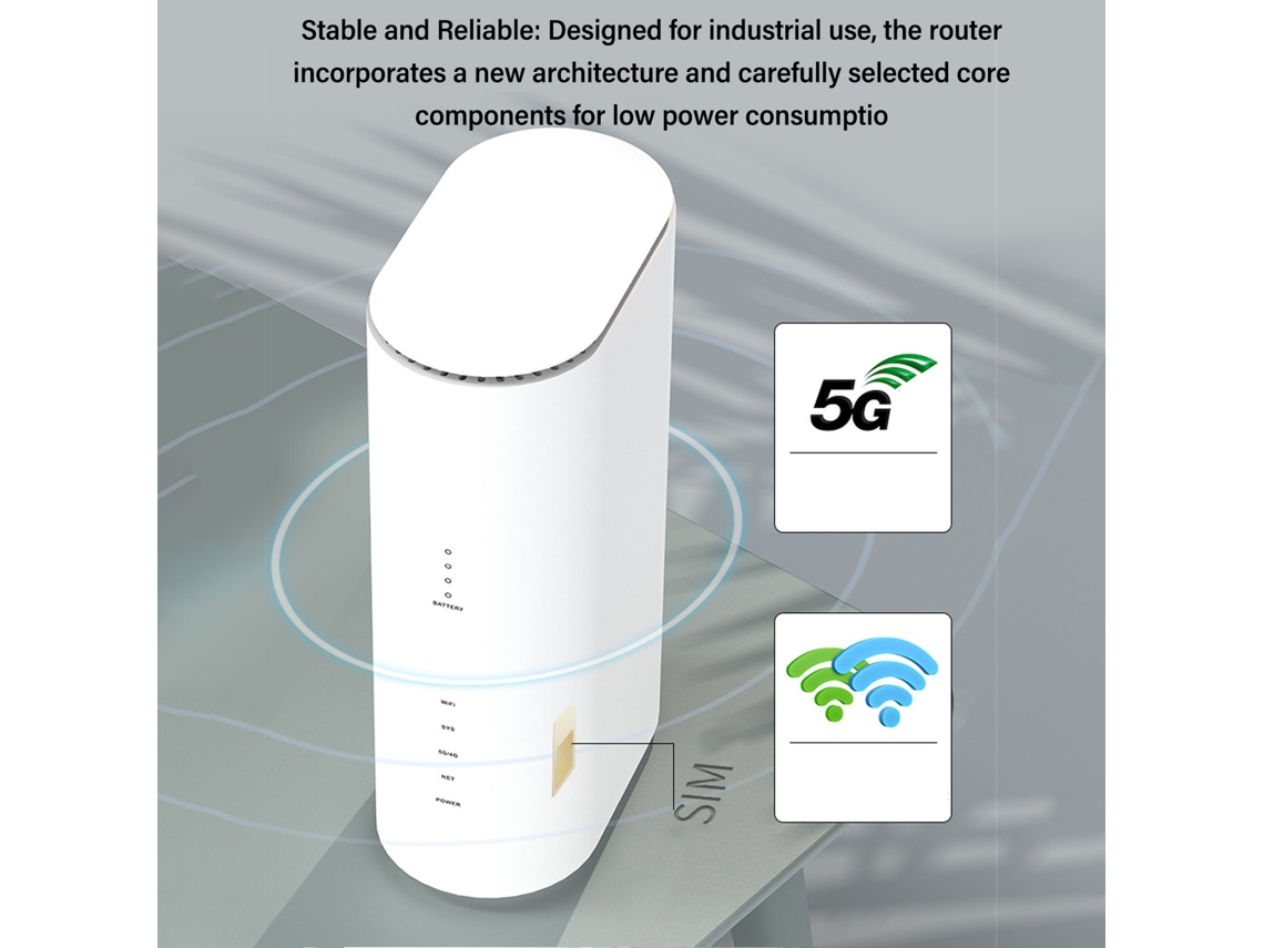 Roteador 5g Cpe Wifi 6 Com Slot Sim E Antenas