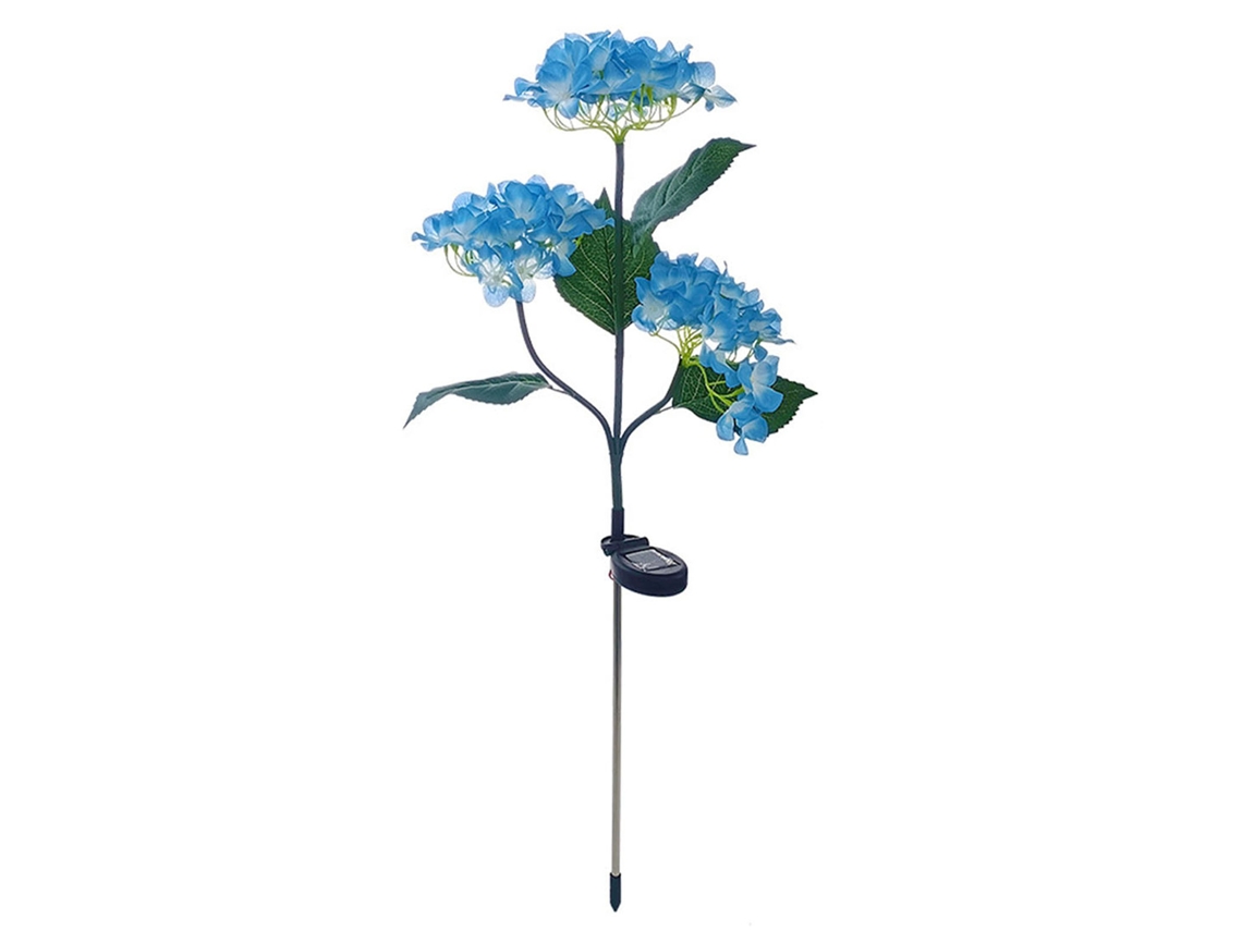 Lâmpada Solar de 3 Cabeças com Flores Led Brilhantes para Jardim Pátio Sacada