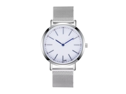 Relógio masculino de pulso em aço, casual, para negócios, quartzo, presente de aniversário K092 Prata