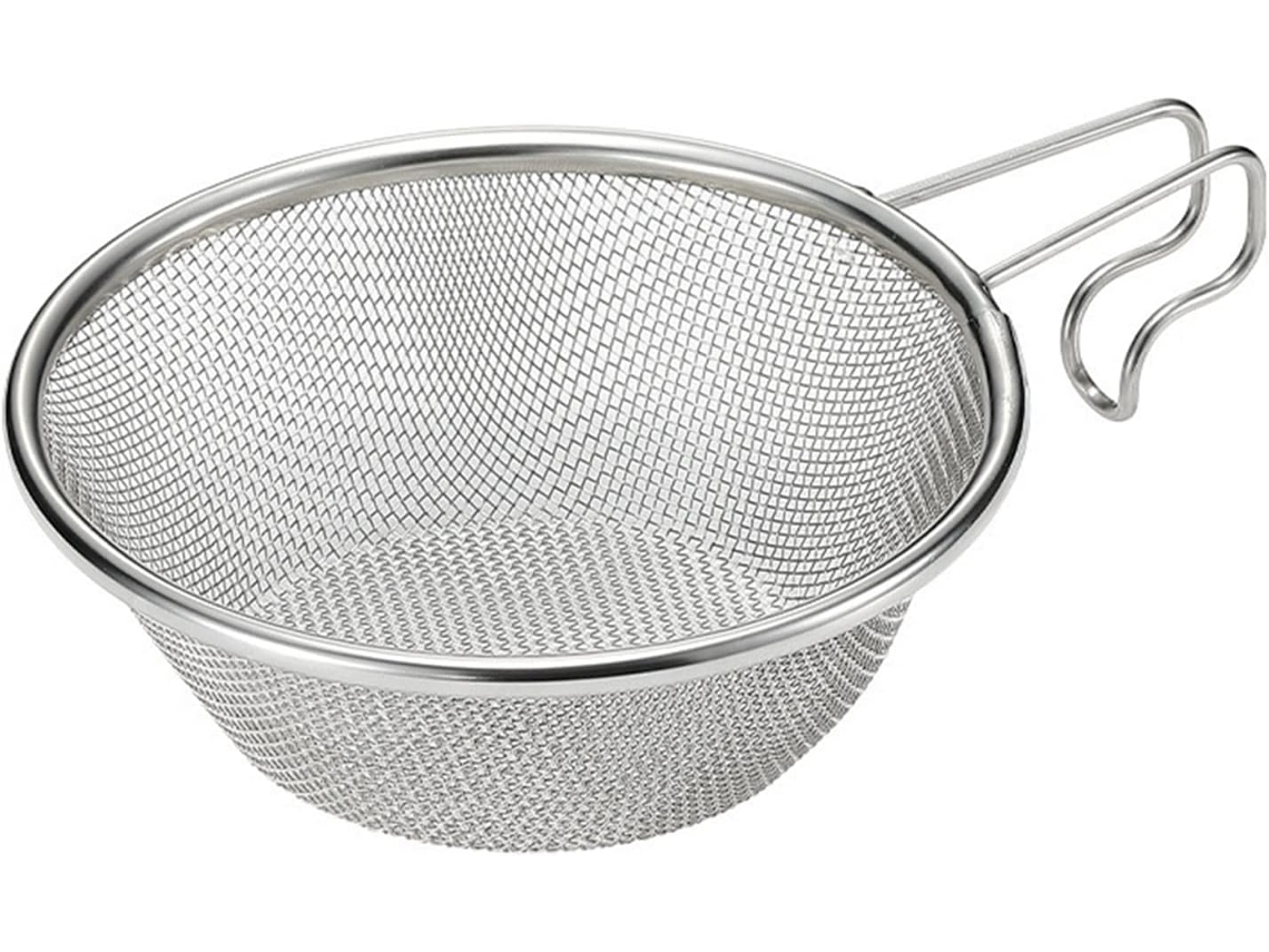 Copo Filtro De Aço Inoxidável Com Alça Para Camping, Trilhas, Pesca, Escorredor Peneira De Alimentos