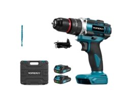Furadeira De Impacto, Design Sem Fio, 25+3 Configurações De Torque, Conjunto De 2xbaterias