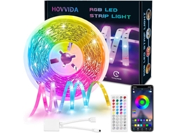 Fita Led Rgb 10m Com App E Comando