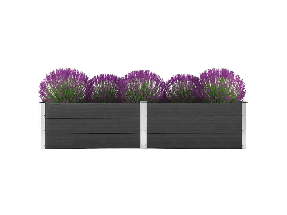 Garden Raised Bed, Garden Raised Beds Vidaxl Cinzeto Wpc (250 X 100 X 54 Cm)