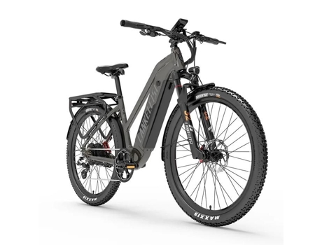 Lankeleisi Urban Commuter Bicicleta Elétrica Cinza Preto Mx600pro 500w 48v 20ah Bateria De Lítio 27.52.4 Pneu Gordo Benfuto