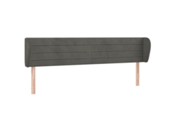 Headboard, Headboards Vidaxl Cinzeto Veludo (183 X 23 X 78/88 Cm)