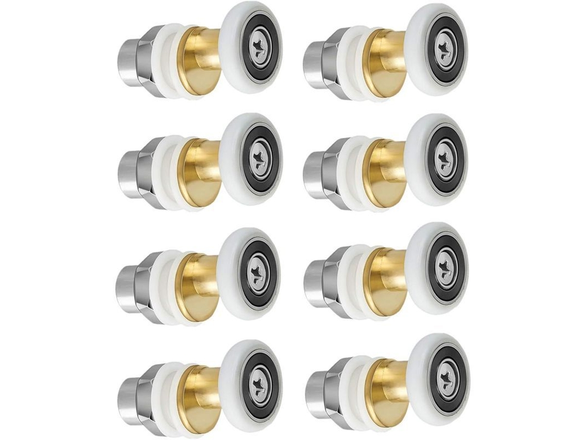 2026 ruedas de Repuesto para Puerta de Ducha Deslizante Nylon Cobre 8 Piezas 19mm