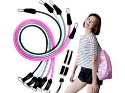 Conjunto De 11 Faixas Elásticas Para Exercícios Com Diferentes Níveis Resistência | Faixa Elástica Portátil