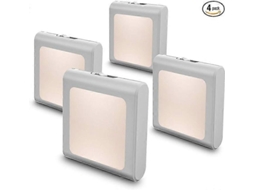 Luz Noturna Led Dimerizável com Sensor Crepuscular Automático, Luz Noturna Branca Quente Suave para Corredores e Quartos, Perfeita BRILVIBERA