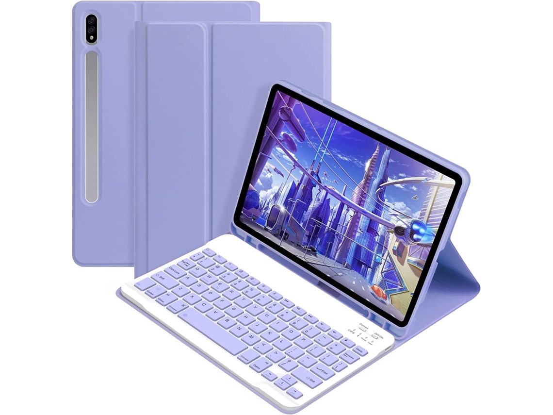 Capa Teclado CUICH para Samsung Galaxy Tab S10Plus 124 Polegadas com Teclado Bluetooth (Roxo) 