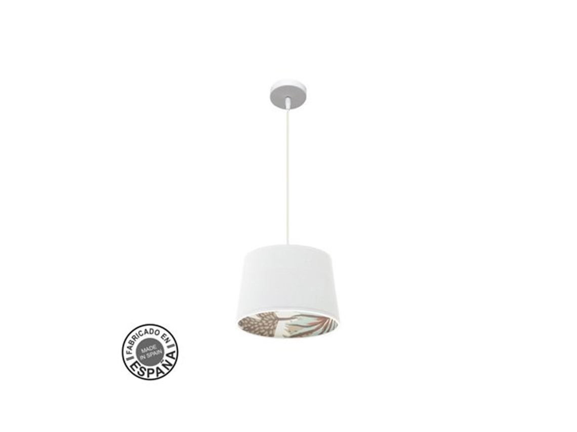 Pendente 30d Tunísia 1xe27 Branco/impresso Branco Fabrilamp