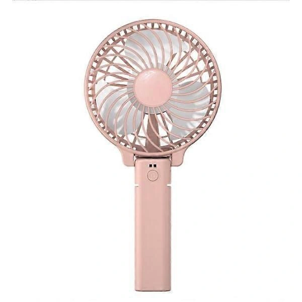 Ventilador Portátil Usb De Mão, 3 Velocidades, Dobrável Em 180°, Mini Ventilador Elétrico Pessoal Com Bateria Recarregável De 2000mah Rosa