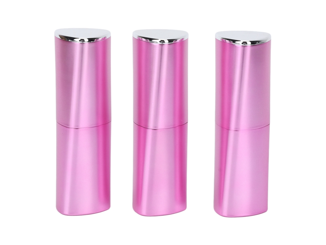 Conjunto de 3 tubos triangulares vazios para bálsamo labial (faça você mesmo)