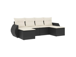 Garden Sofa Set, Garden Sofa Sets Vidaxl Preto Rattan / Vime (n/a)