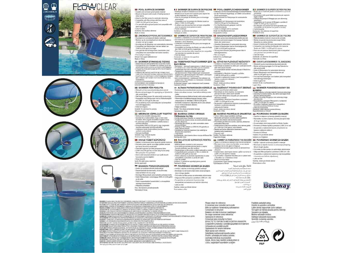 Maison Exclusive - Skimmer De Superfície Para Piscinas 58233