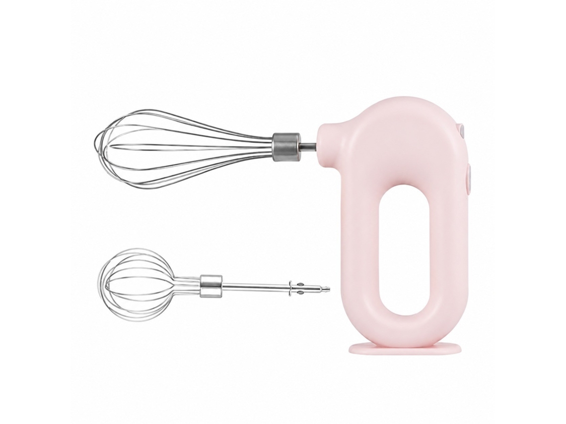 Batedor De Ovos Recarregável Usb, Rosa, Duplo, Batedeira Portátil