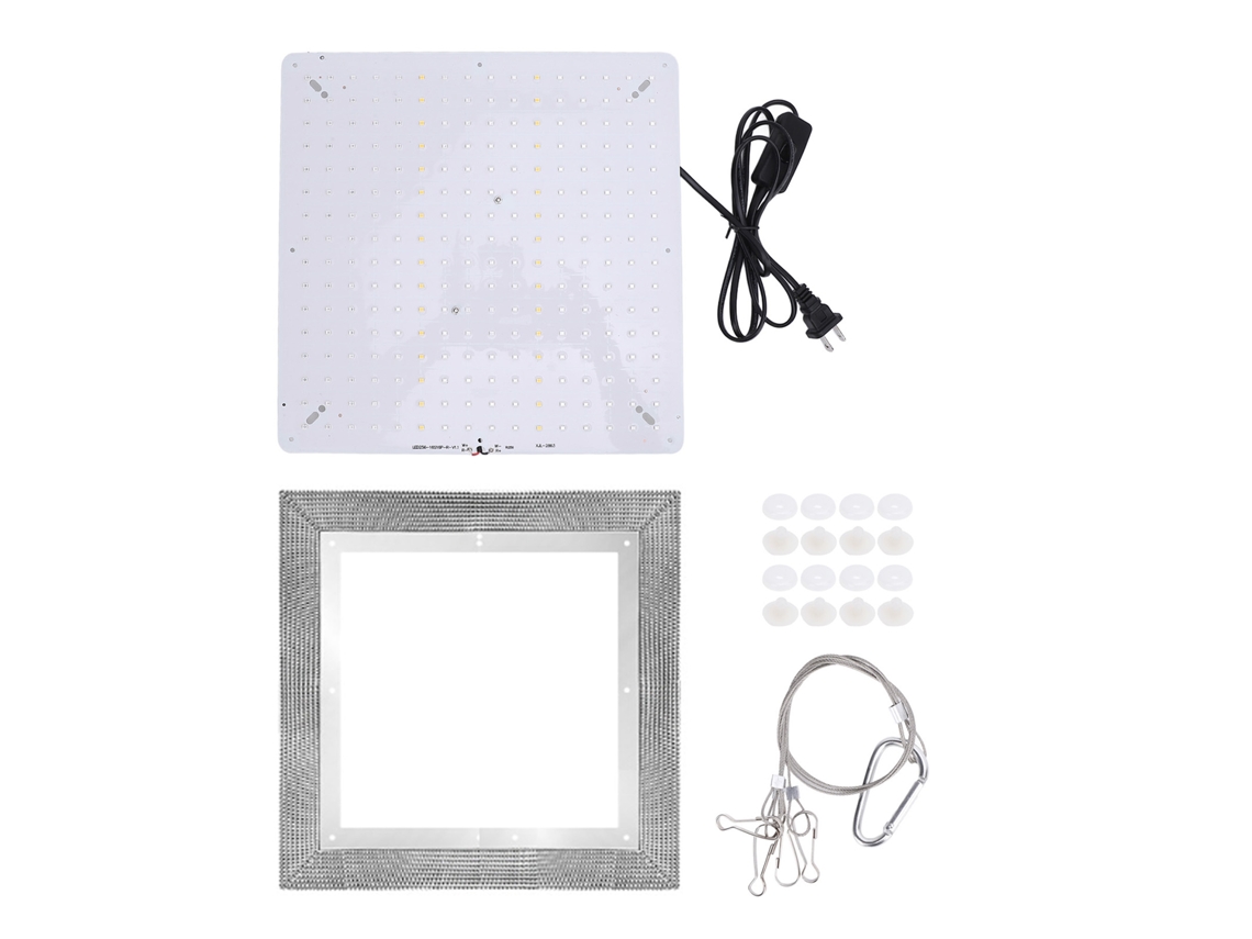 Placa de LED Quantum Grow Light 2026 com 256 LEDs vermelhos e azuis para plantas de interior, flores, vegetais e frutas.