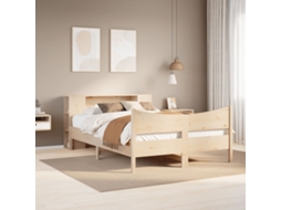 Vidaxl Cama Sem Colchão 135x190 Cm Madeira De Pinho Maciça