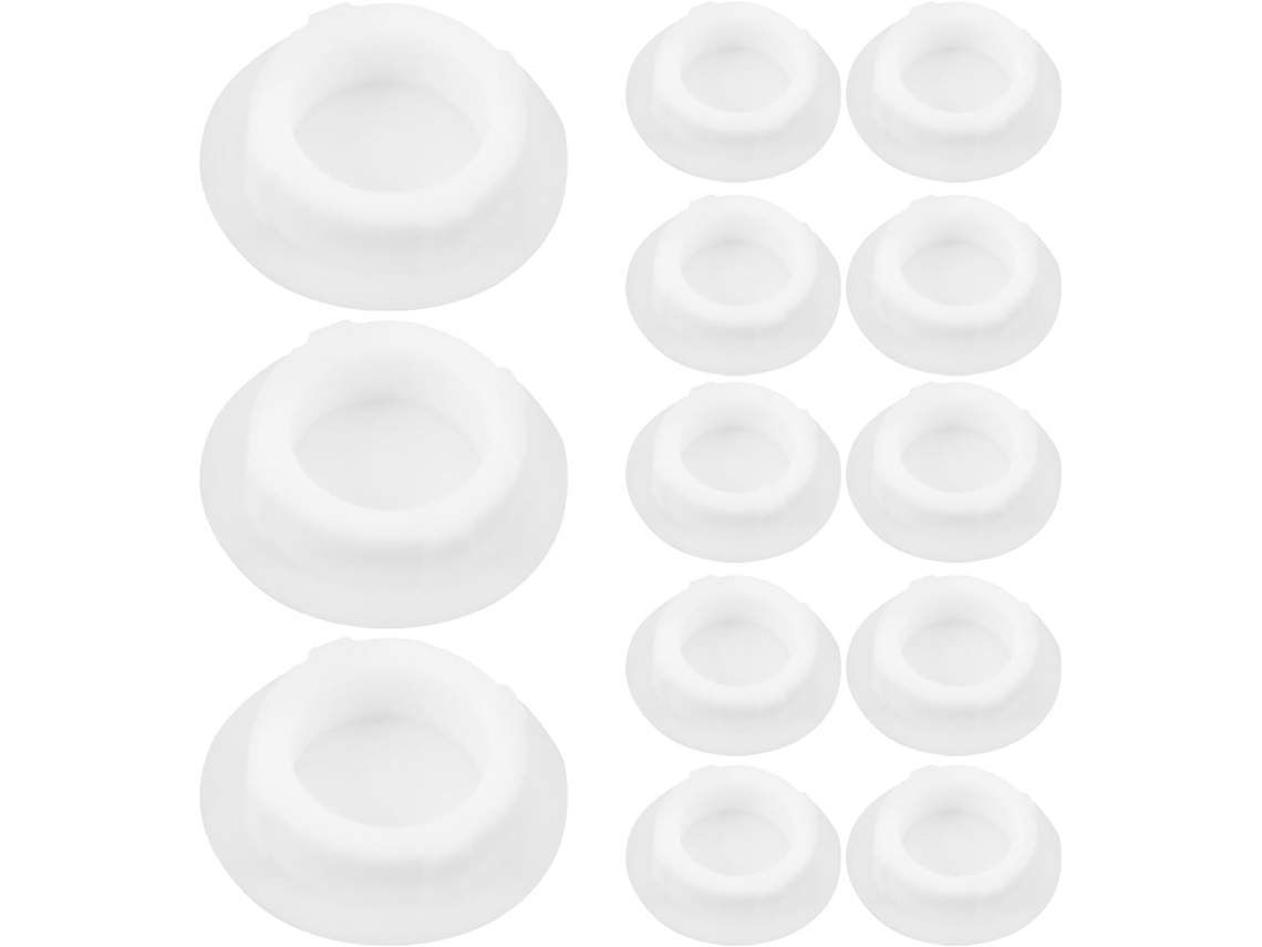 20-tampas Redondas De Silicone Branco Para Cofrinhos, Design Com Tampa Inferior, Peças De Reposição Versáteis Para