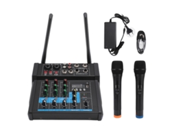 Mixer Wireless LAXISCREED 4 Canais 2 Microfones Eu