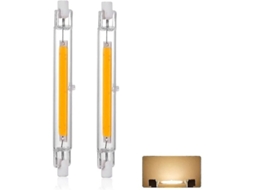 Lâmpada Led R7s 118mm 30w Regulável 3000k 3000lm Substitui Halógeno 300w 360°