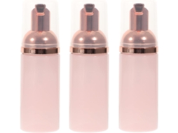 Mini Frascos Espumantes 50ml Com Estabilidade Aprimorada, Pacote Com 3 Unidades, Bomba De Plástico
