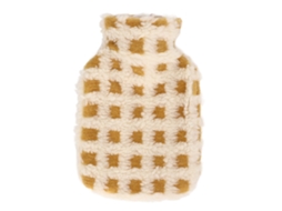 Botella de Água Quente de Pelúcia 1000ml Antiquemaduras com Capa Macia para Casa, Viagem e Escritório Bege