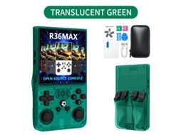 Console Retrô R36max Com 18.000 Jogos Hd, Tela Ips 4.0, Bateria 4000mah, 128gb De Memória, Design Portátil De Arcade, Na Cor Verde. Sfushos