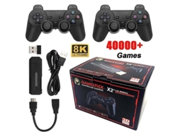 Consola Retro X2 Plus Game Stick Con Doble Mando Inalámbrico De 128 Gb Y Más De 40 000 Juegos Brilvibera