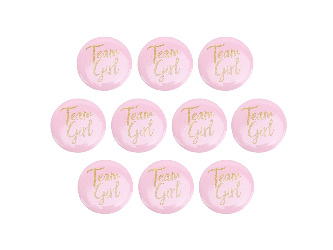 10 Pins De Gênero Revelar Lata Para Festa De Baby Shower Presentes Decoração Suprimentos Rosa