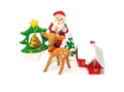 20 Enfeites de Plástico para Bolos de Natal SCRAPCOOKING