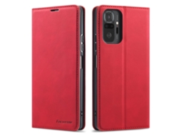 Capa Toque Sedoso Note Para Xiaomi Xiaomi Redmi Note 10 Pro/redmi Note 10 Pro Max Pele Sintética Vermelho