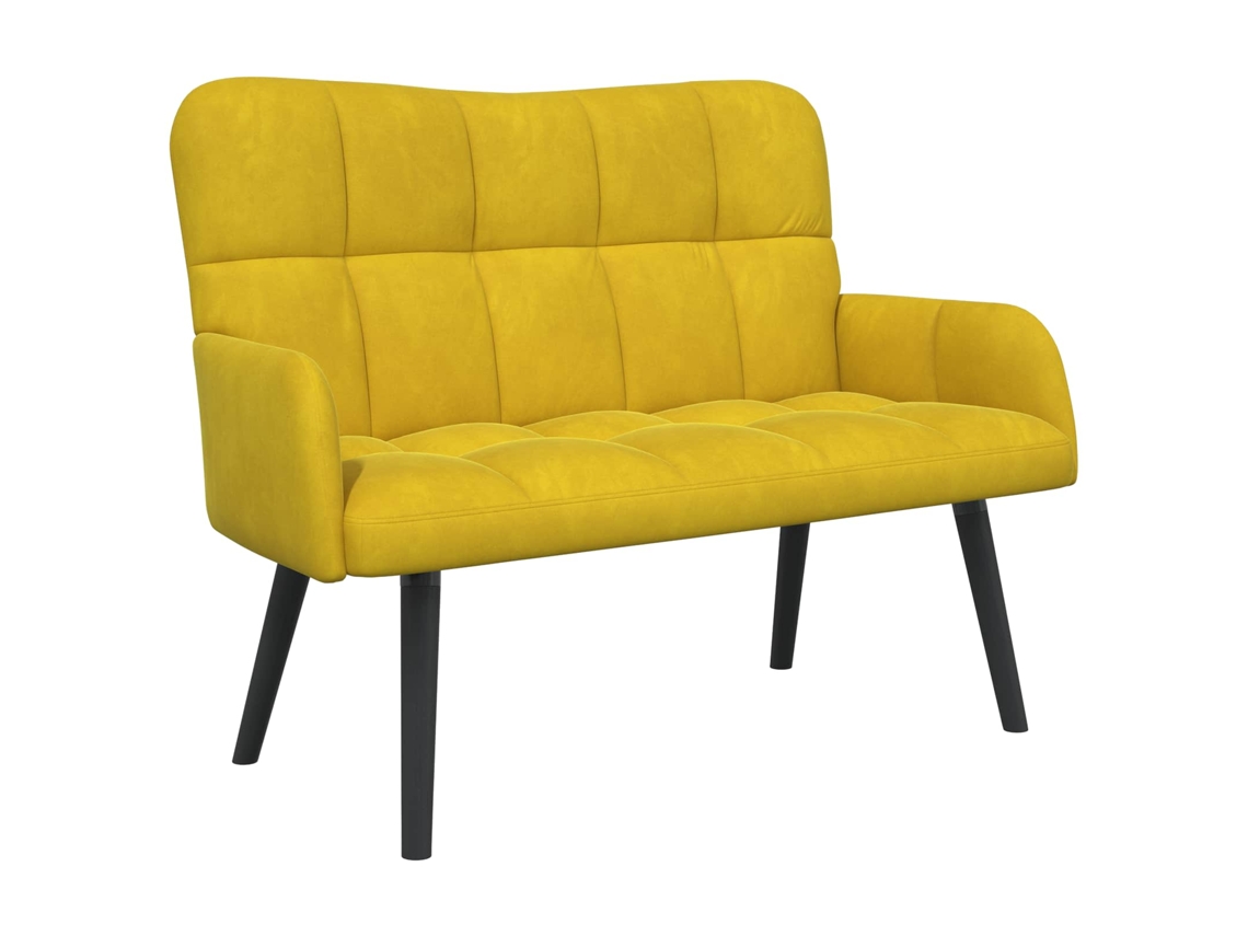 Sofá para 2 Pessoas Amarelo 115 X 61 X 87 Cm Veludo MAISON EXCLUSIVE (v)