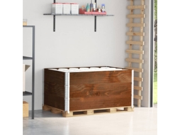 Vidaxl Colares P/ Paletes 3 Pcs 120x80cm Madeira Pinho Maciça Castanho