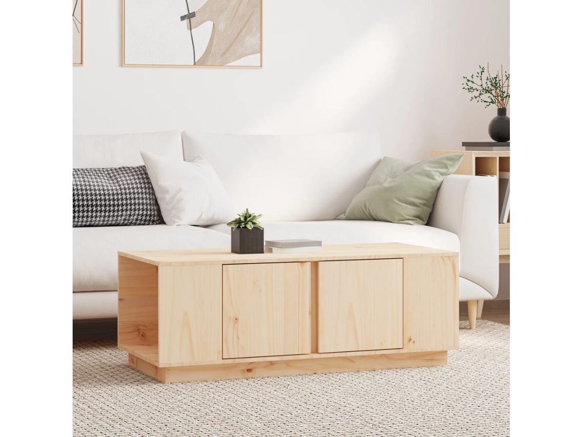 Vidaxl Mesa De Centro 110x50x40 Cm Pinho Maciço
