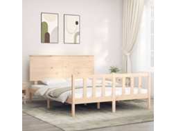 Estrutura De Cama King Size Com Cabeceira Madeira Maciça