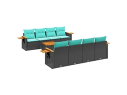 Garden Sofa Set, Garden Sofa Sets Vidaxl Preto Rattan / Vime (n/a)