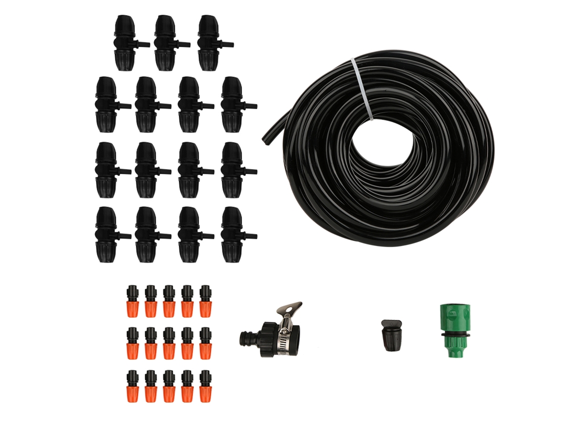 Kit de Irrigação por Gotejamento com Bico Atomizador para Mangueira de 15 M 49,2 Pés Sistema de Pulverização CHABERLU (8 11)
