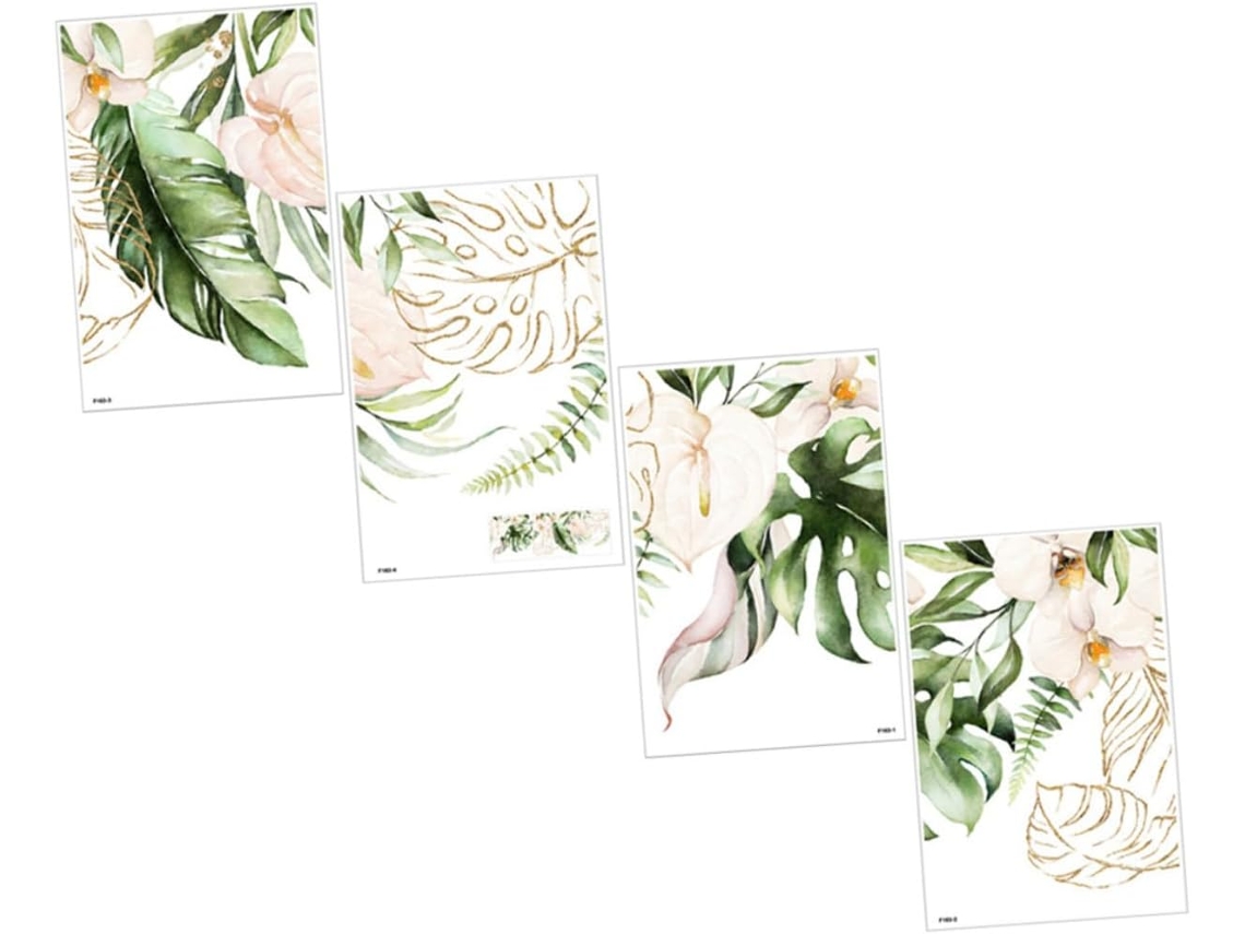 4 Folhas De Adesivos De Parede, Estampa Criativa Para Decoração De Casa.