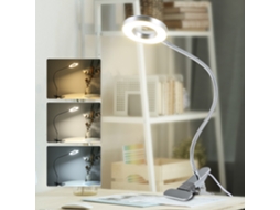 Rebe-lâmpada De Mesa Com Clip Usb E Lupa Ajustável 3 Modos De Cor E 10 Níveis De Brilho Para Leitura E Artesanato