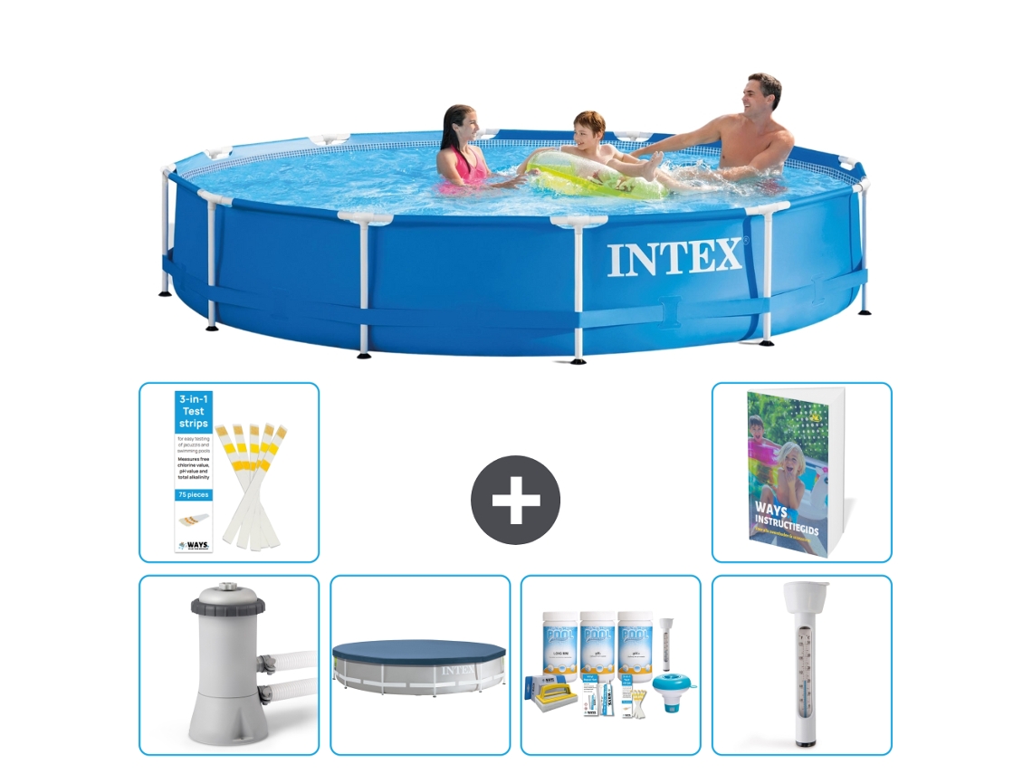 Intex Piscina Com Estrutura Redonda - 366x76 Cm - 7-peças S226