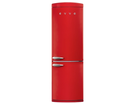 Geladeira Evvo F60 Retro Red Combi, 230 L 101 L, Vermelha, Total No Frost