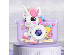 Câmera Infantil de Desenho Animado Hd com Duas Câmeras Unicórnio (cartão de Memória Não Incluído) YUNZII (roxa)