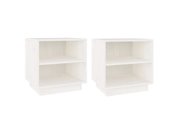 Bedside Cabinet, Bedside Cabinets Vidaxl Branco Madeira De Pinho (n/a)