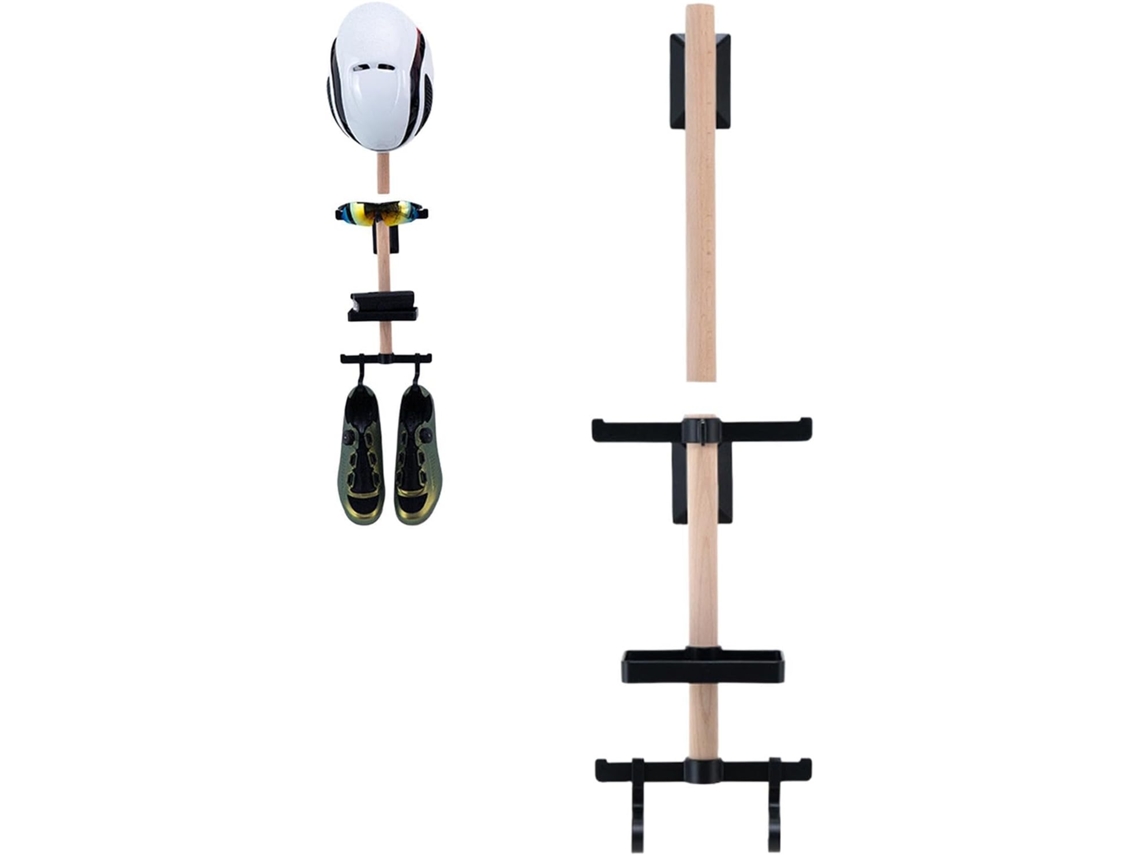 Suporte De Parede Para Capacete Motocicleta, Suporte De Madeira Para Capacete Motocicleta Com Ganchos Armazenar Seus