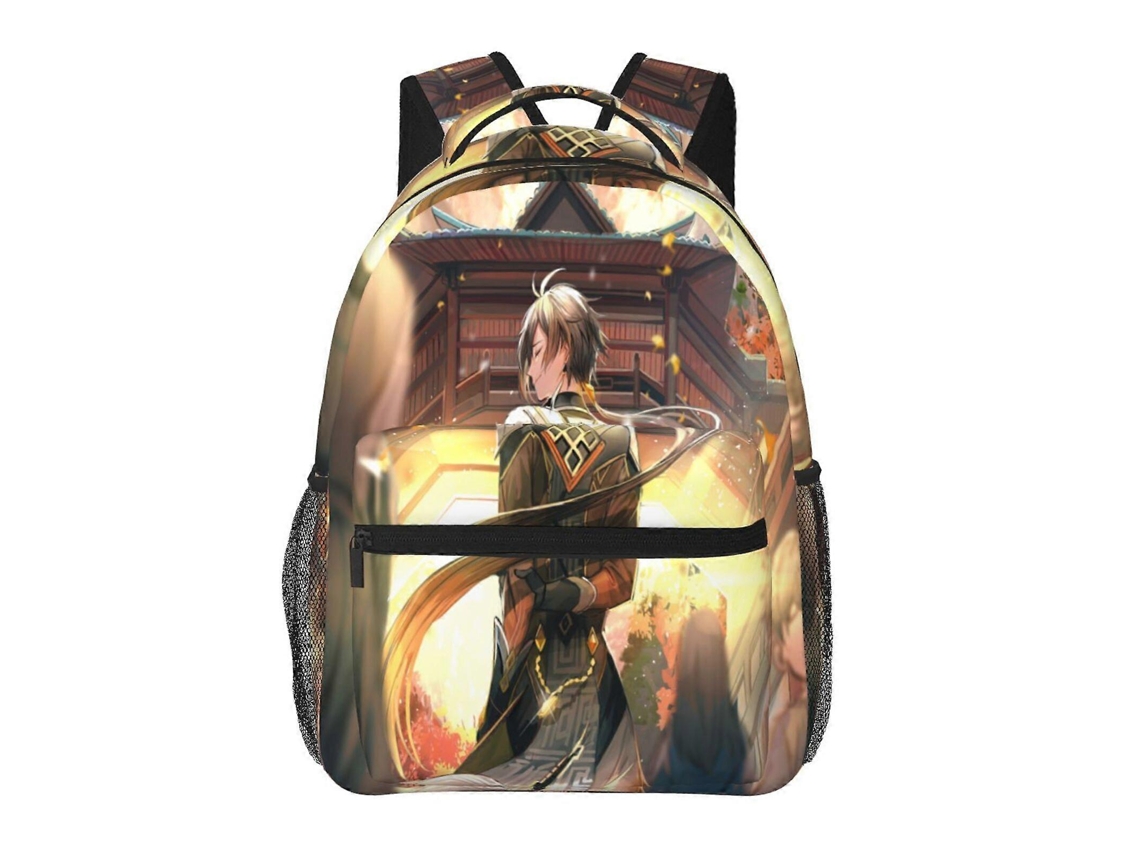 Mochila Estudantil J88 Genshin Impact, Durável E Leve, Com Alça De Ombro Impermeável E Respirável. Olysi Shop