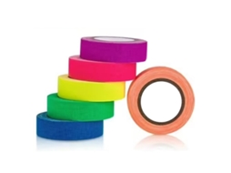 Fita De Tecido Neon 6 Cores, Fosforescente Para Luz Negra, Ideal Para Festas Uv (0,6 Polegadas X 16,5 Pés)