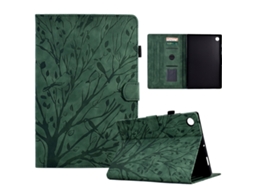 Capa De Couro Pu Halinuia Gravada Árvore Da Fortuna Com Função Sono‑ativação, Para Lenovo Tab M10 Gen 3